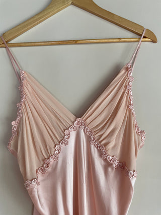 1990s Gold Label Victoria's Secret Pink Silk Slip Dress (L/XL)