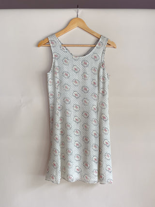 1990s/00s Printed Babydoll Dress (S)