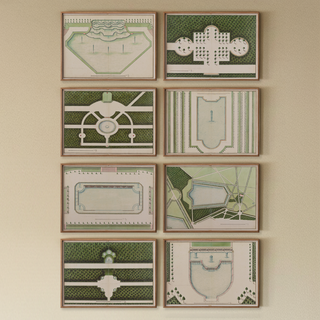 The Castles of Saint-Germain-en-Laye Architectural Plans Prints Collection (Set of 8), 1750