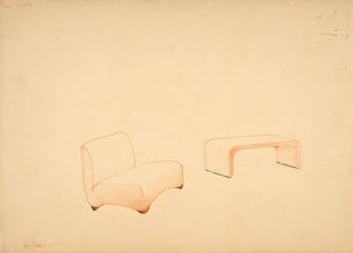 Lounge Chair & Table Print, 1937