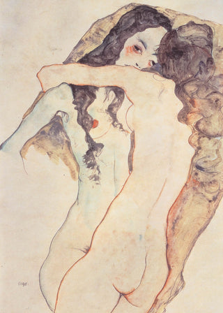 Two Women Hugging Print, 1911