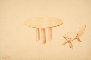 Table & Side Chair Print, 1937