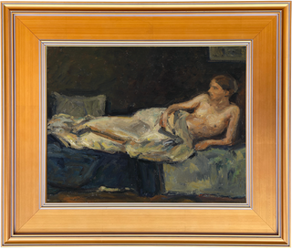 Museum Collection: Liegender Halbakt Print, 1908