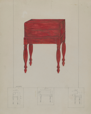 Writing Desk & Table Print, Index of American Design