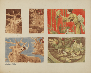 Four Textile Samples Print, Index of American Design