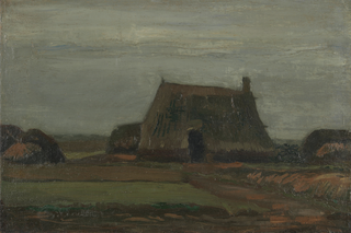 Farm with Stacks of Peat Print, 1883