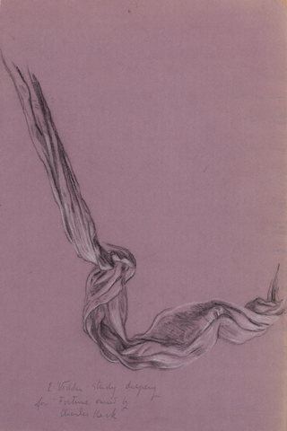 Drawing Study of Drapery Print, 1890
