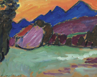 Red Evening / Blue Mountains Print, 1910