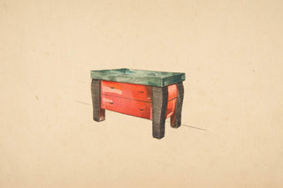 Perspective of a Red Lacquer Cabinet Print, 1936