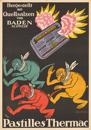 Jozsef Diveky Swiss Advertisement Poster, 1920