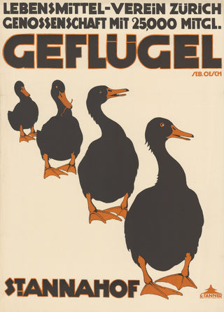 Sebastian Oesch Swiss Advertisement Poster III, 1914
