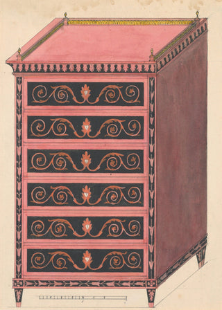 Design for a Chest of Drawers Print, 1805