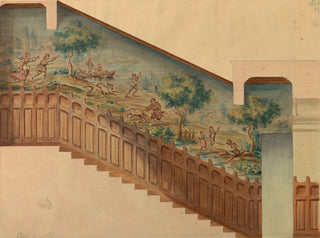 Chateau-sur-Mer Stairway Design Prints Collection (Set of 3), 1872