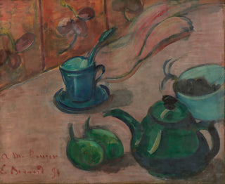 Still Life with Teapot, Cup & Fruit Print, 1890