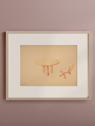 Table & Side Chair Print, 1937