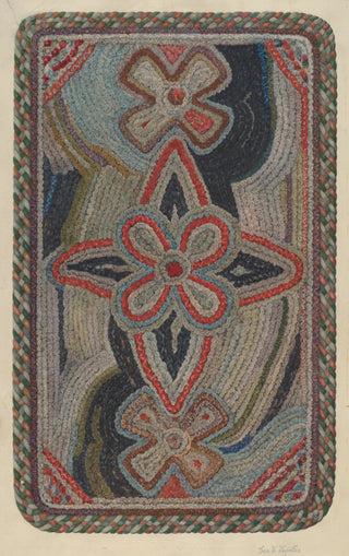 Knitted Rug II Print, Index of American Design