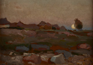 Moon Over the Rocks Print, 1906