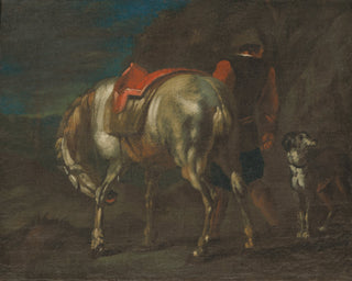 Muse with a Horse and a Dog Print, 1860