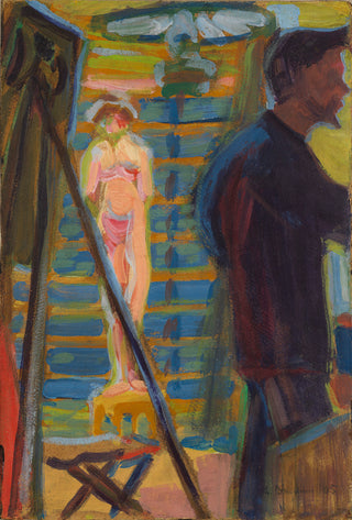Kirchner, Heckel & Model in the Studio Print, 1905