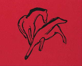 Two Horses (Almanac Vignette) Print, 1912