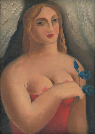 Woman with Bellflowers Print, 1928
