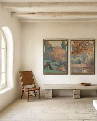 Fresnes Town Hall Mural Prints Collection (Set of 2), 1905
