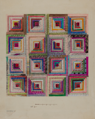Silk Patchwork for Pillow Print, Index of American Design