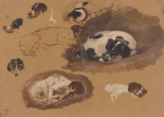 Studies of a Hunting Dog Print, 1821-1891