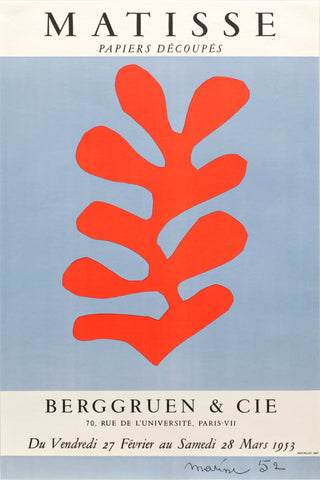 Henri Matisse Papiers Découpés French Exhibition Poster, 1953