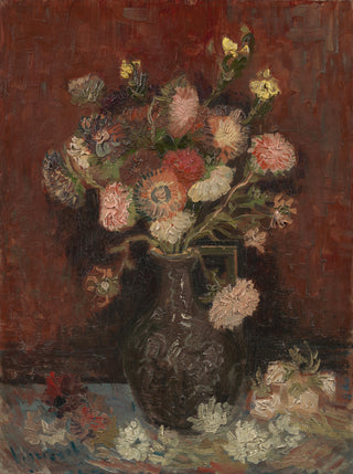 Vase with Chinese Asters and Gladioli Print, 1886