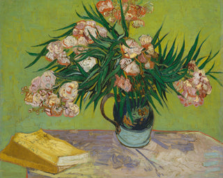 Vase with Oleanders & Books Print, 1888