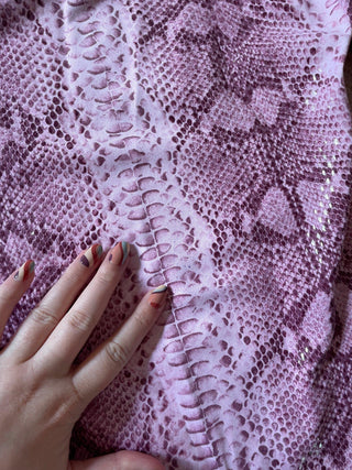 2000s Blugirl by Blumarine Pink Snakeskin Top, Made in Italy (XS)
