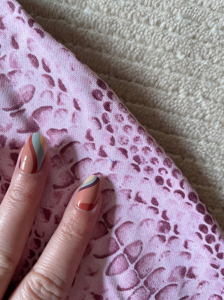 2000s Blugirl by Blumarine Pink Snakeskin Top, Made in Italy (XS)