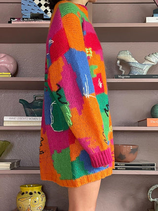 1992 Abstract Wool Blend Sweater (M)