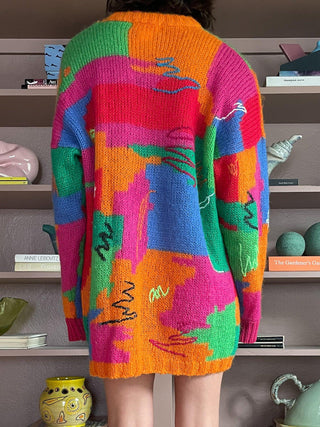 1992 Abstract Wool Blend Sweater (M)