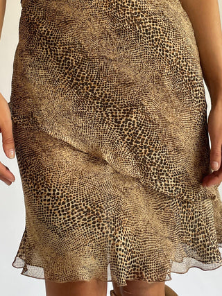 1990s Snakeskin Silk Bustier Dress (2)