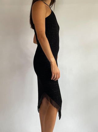 1990s-00s Caché Beaded Fringe Glitter Dress (10)