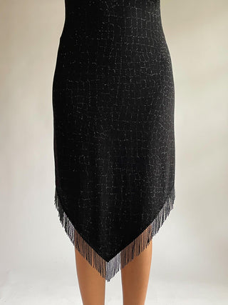 1990s-00s Caché Beaded Fringe Glitter Dress (10)