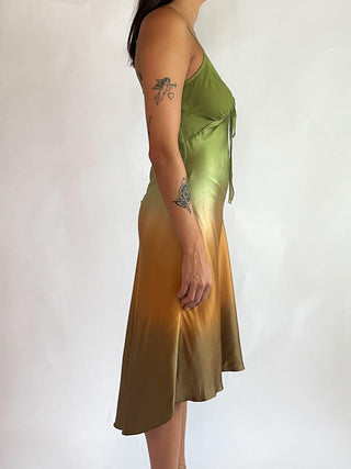 1990s-00s Ombre Silk Dress