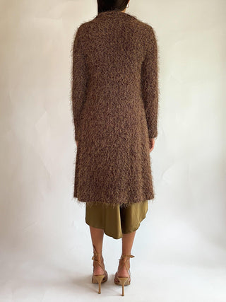 1990s-00s Fuzzy Duster Sweater Coat (S-M)