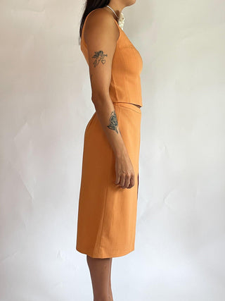 1990s Luca Luca 2 Piece Peach Set, Made in Italy (6)