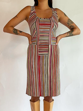2000s Christian Lacroix Striped Dress (S-M)