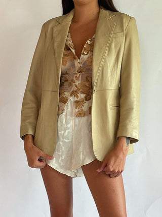 2000s Buttery Leather Blazer (4-6P)
