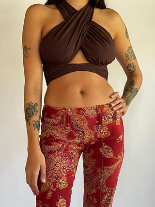 1990s-00s Rampage Printed Low Rise Pants (2-4)