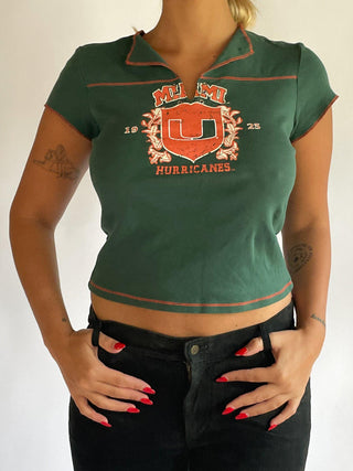 1990s-00s Miami Hurricanes Baby Tee (M)