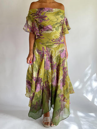 2000s Asymmetrical Green Fairy Dress (12)