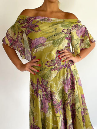 2000s Asymmetrical Green Fairy Dress (12)