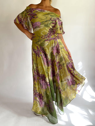 2000s Asymmetrical Green Fairy Dress (12)