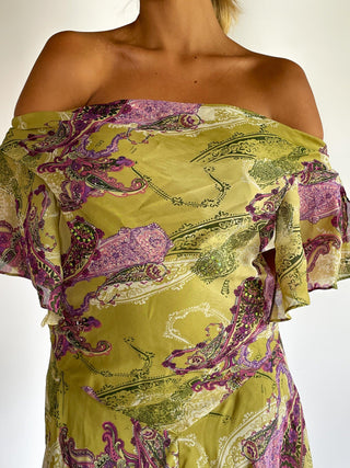 2000s Asymmetrical Green Fairy Dress (12)