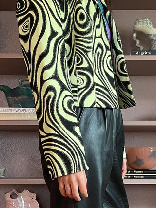 2000s Alberto Malaki for Caché Swirled Jacket (M)